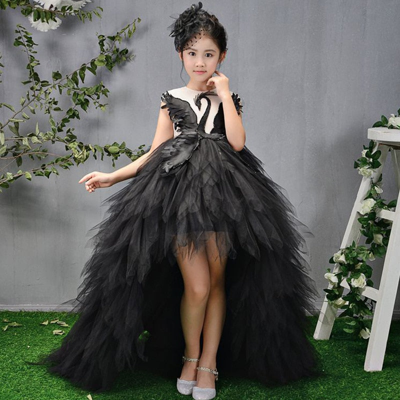 Black flower girl dresses best sale