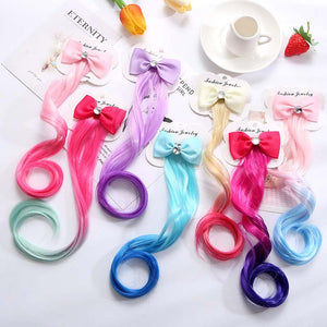 Cute Children Hair Clips Headdress Ponytail Hair Colorful Pigtail - Cute As A Button Boutique