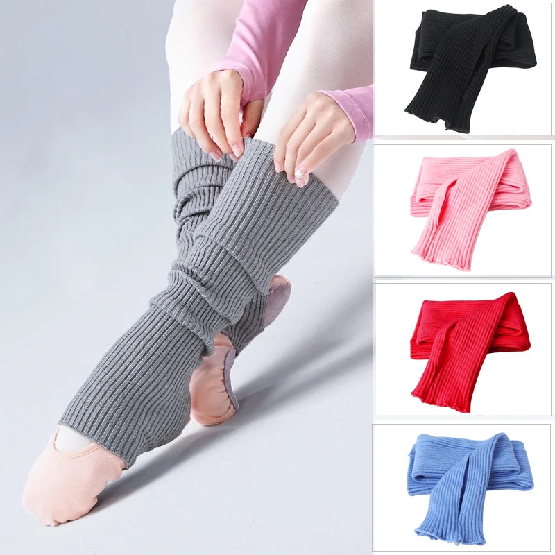 Girls Ballet Knitted Leg Warmers Kids Yoga Socks Gym Fitness Pilates Dance Accessory - Cute As A Button Boutique