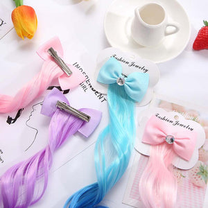 Cute Children Hair Clips Headdress Ponytail Hair Colorful Pigtail - Cute As A Button Boutique