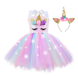 Unicorn Dresses with LED Lights - Cute As A Button Boutique