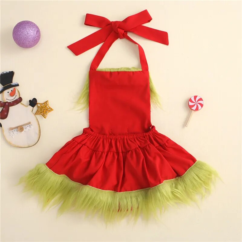 Christmas Baby Sequin Bodysuit Dress, Sleeveless Backless Romper Dress Kids XMAS Clothing, 0-24Months - Cute As A Button Boutique