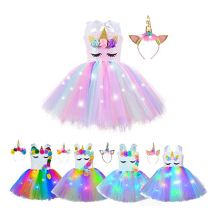 Unicorn Dresses with LED Lights - Cute As A Button Boutique