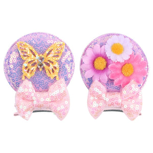 Ears Bow Hair Clips - Cute As A Button Boutique