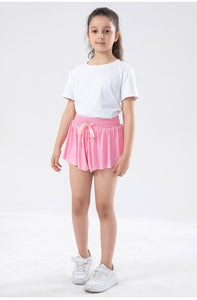 Girls Flowy Shorts Butterfly Shorts With Pocket 2-in-1 Athletic Shorts For Kids Active Workout Sports Tennis 3-15 Years - Cute As A Button Boutique