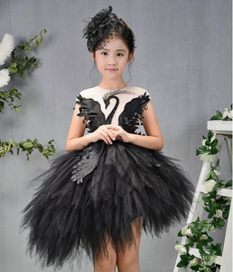 Swan Tulle Trailing Flower Girl Dresses Ball Gown - Cute As A Button Boutique