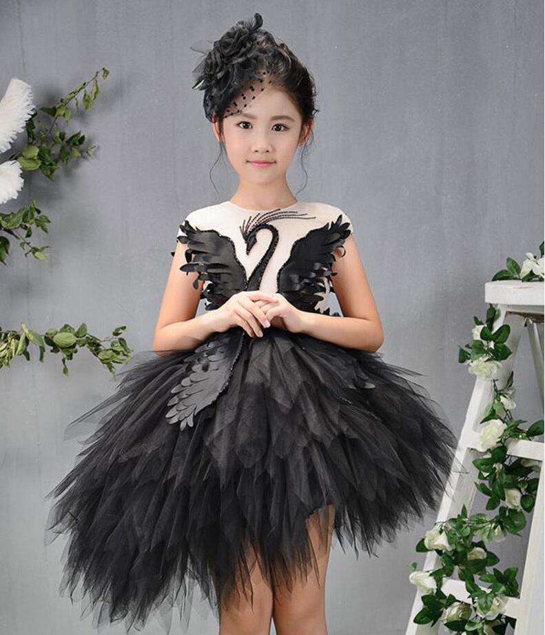 Swan Tulle Trailing Flower Girl Dresses Ball Gown - Cute As A Button Boutique