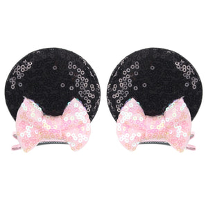 Ears Bow Hair Clips - Cute As A Button Boutique