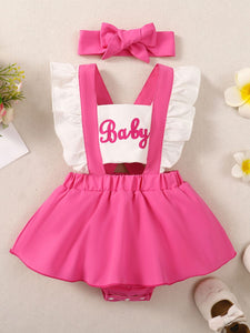 Infant/Toddler Fashion Pink Dress Including Hair Accessories - Cute As A Button Boutique