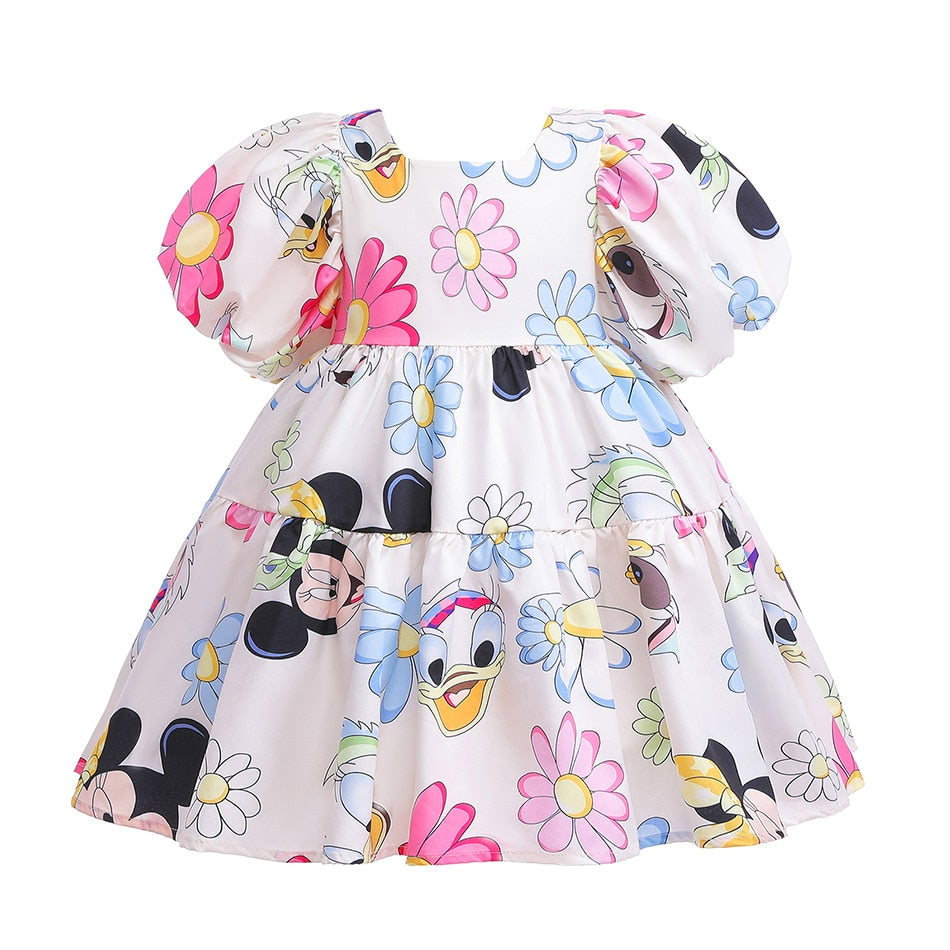 Miss Minnie Children Princess Dresses Girl Puff Sleeve for Party Birthday - Cute As A Button Boutique