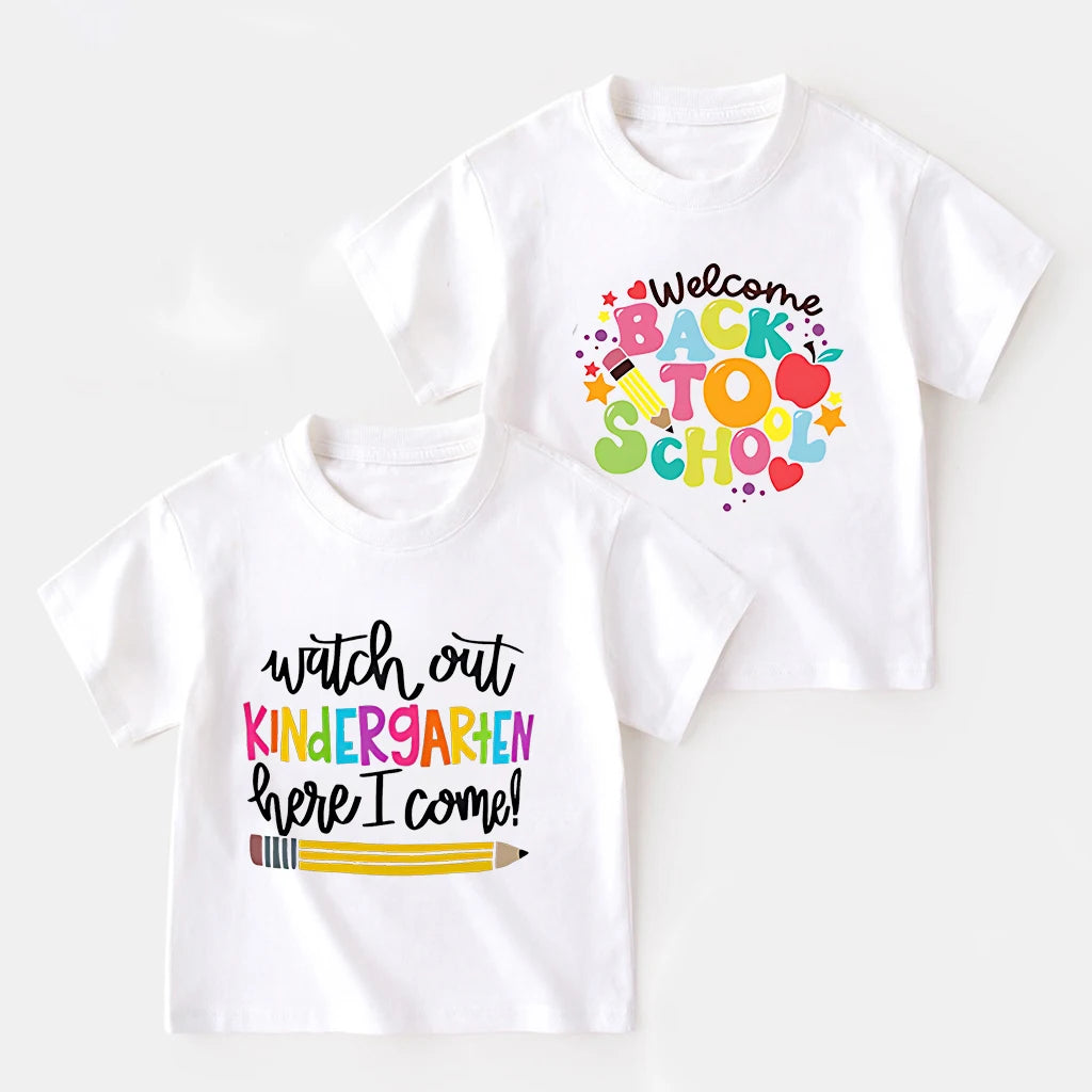 Back To School Shirt Colorful Print Watch Out Kindergarten