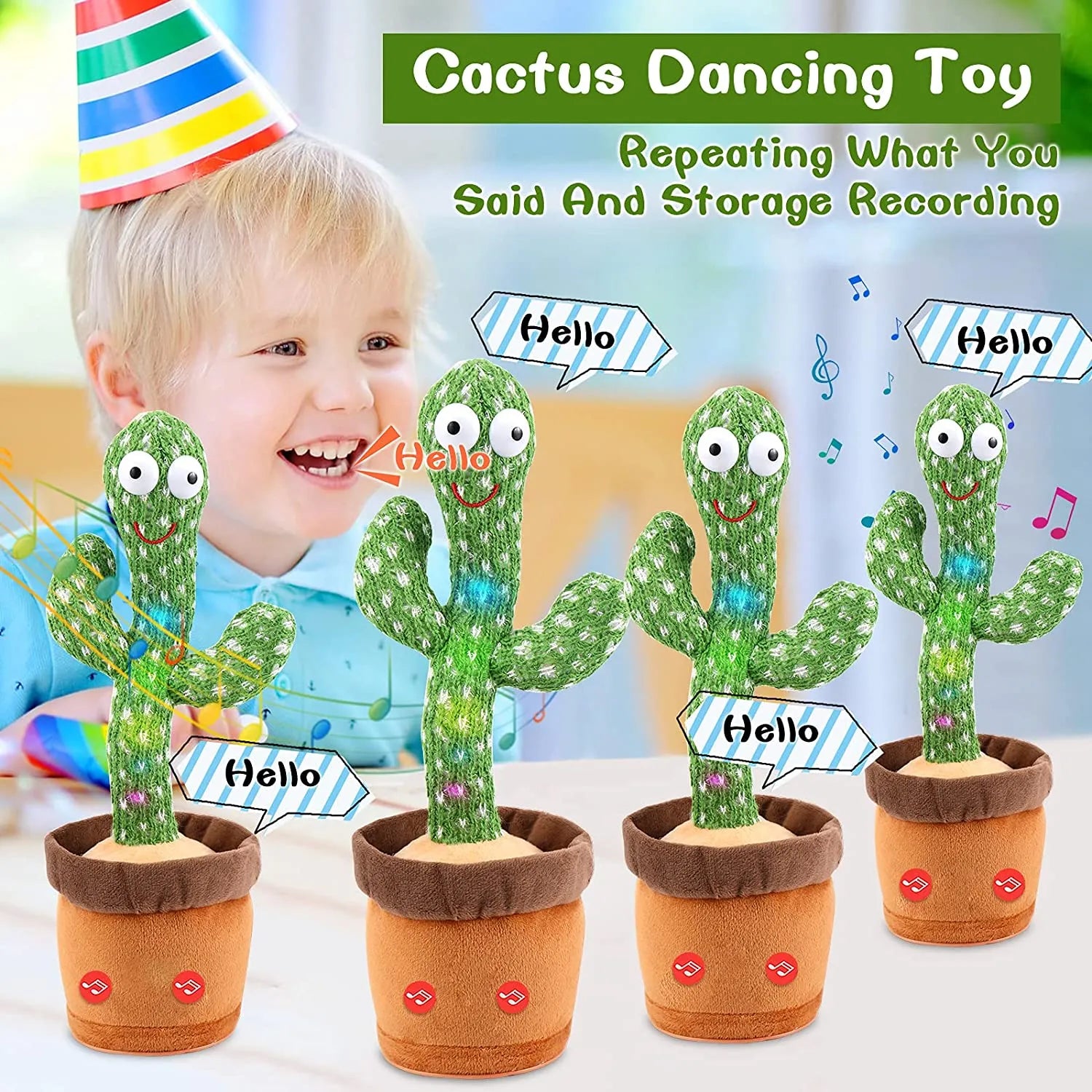 Dancing Cactus Electron Plush Toy Soft Plush Doll That Can Sing And Dance