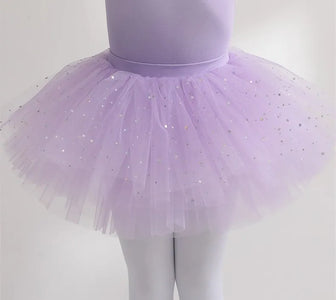 Sparkle Ballet Tutu Skirt Gymnastics Mesh Girl Leotard Flutter Short Sleeve Ballerina Dress - Cute As A Button Boutique