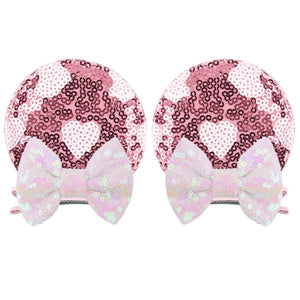 Ears Bow Hair Clips - Cute As A Button Boutique