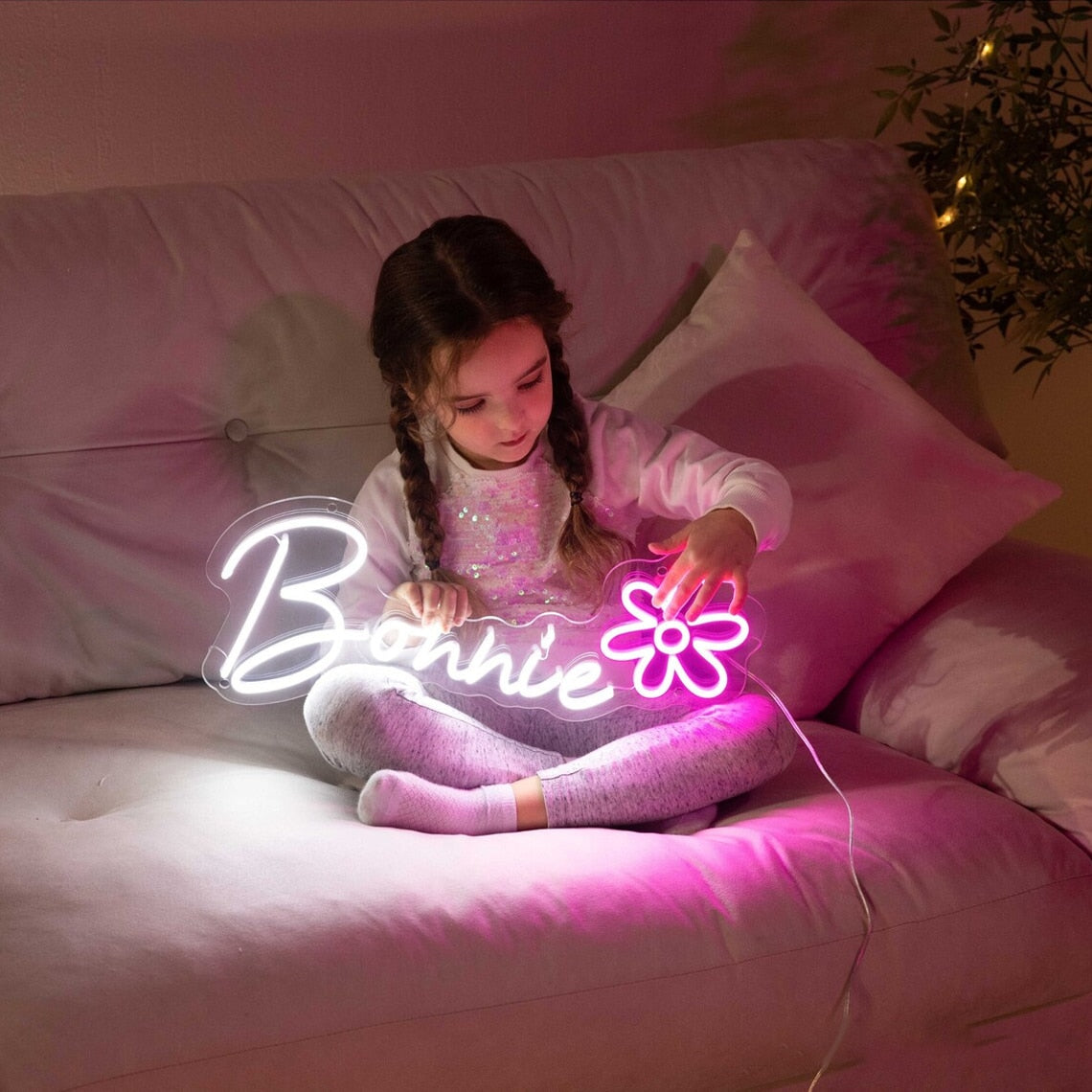 Custom Neon Sign Name - Cute As A Button Boutique