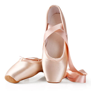 Ballet Dance Shoes Child and Adult Ballet Pointe Shoes Professional with Ribbons - Cute As A Button Boutique