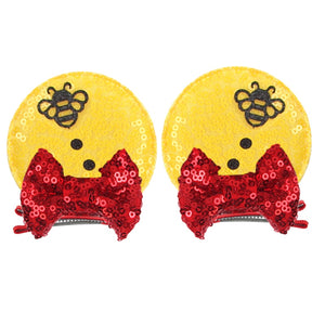 Ears Bow Hair Clips - Cute As A Button Boutique