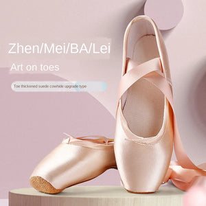 Ballet Dance Shoes Child and Adult Ballet Pointe Shoes Professional with Ribbons - Cute As A Button Boutique