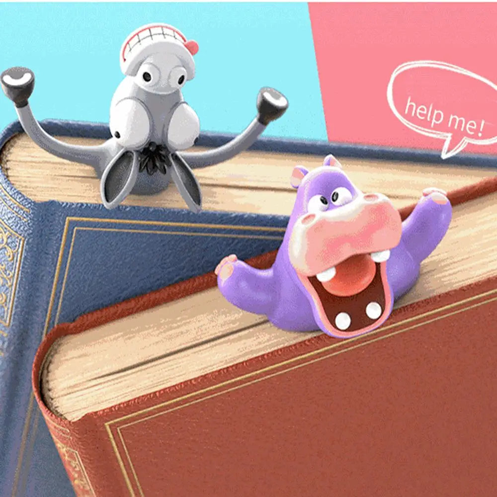 3D Cartoon Marker Animal Bookmarks  Creative Stationery for Kids