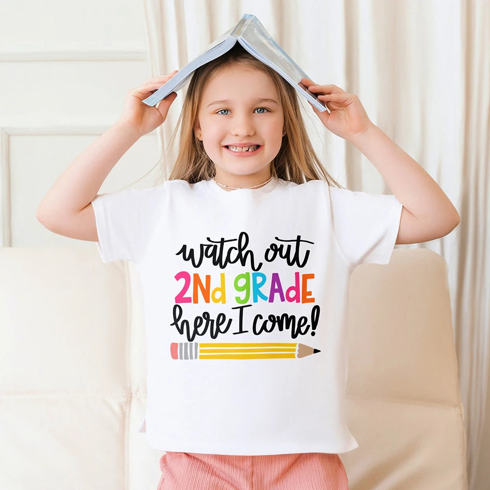 First Day of  School Shirt Preschool 2nd Grade Child Shirts