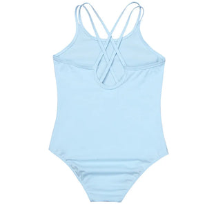 Girls Spaghetti Strap Ballet Dance Gymnastic Leotard Criss Cross Back Bodysuit - Cute As A Button Boutique