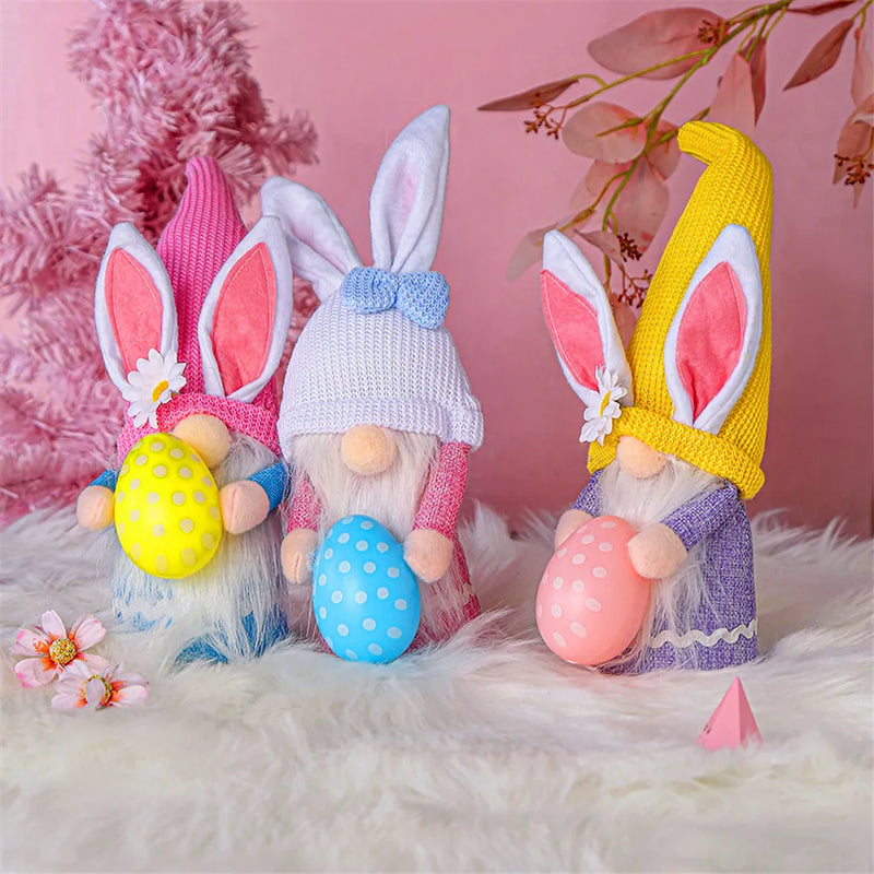 New Easter Gnome Rabbit Doll Handmade Home Decoration