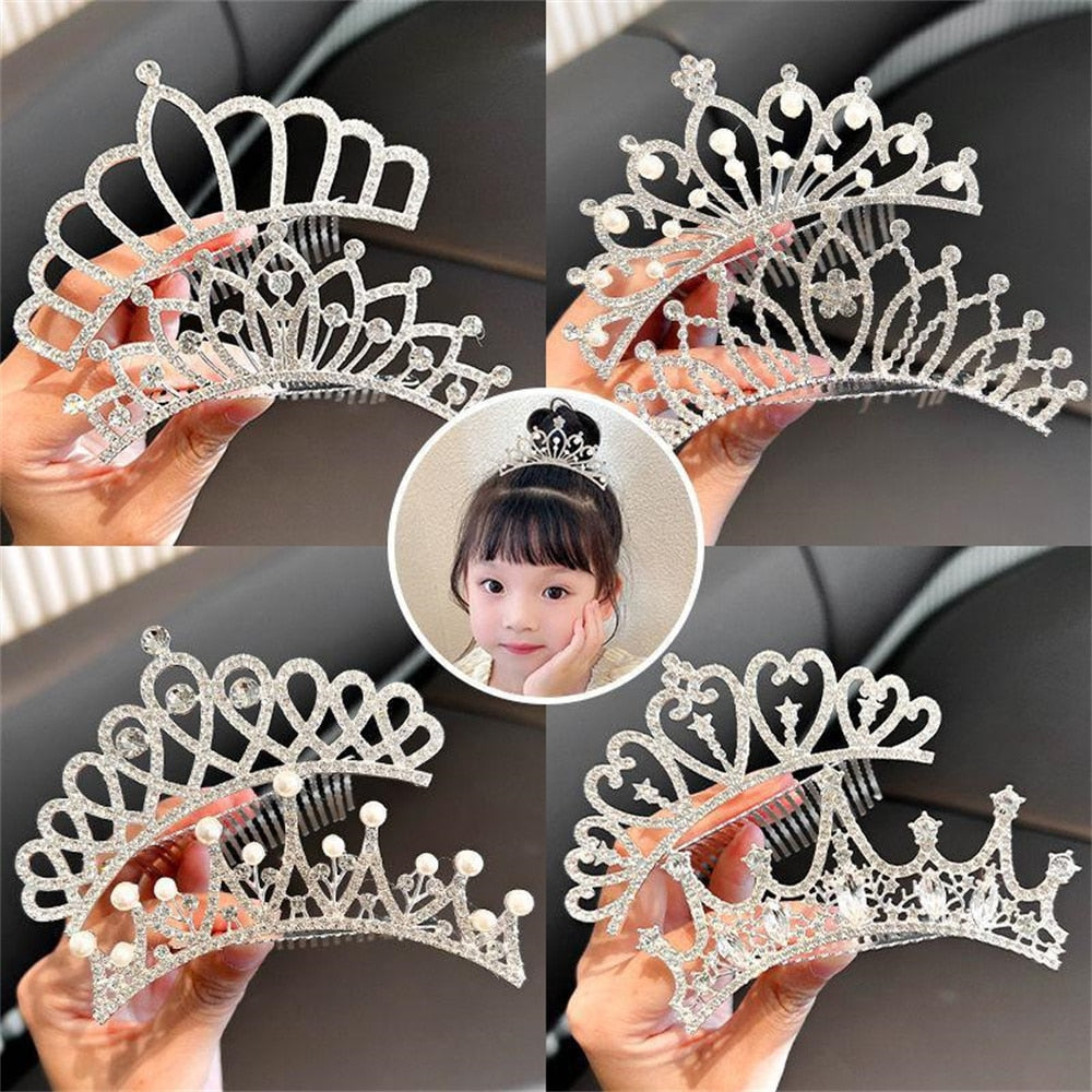 Crown Hair Comb Princess Pearl - Cute As A Button Boutique