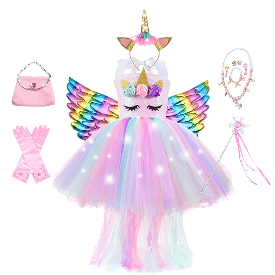 Unicorn Dresses with LED Lights - Cute As A Button Boutique