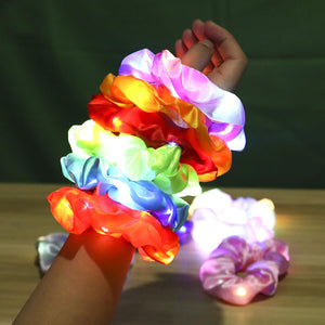 LED Luminous Hair Band Scrunchies - Cute As A Button Boutique