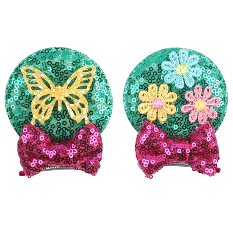 Ears Bow Hair Clips - Cute As A Button Boutique