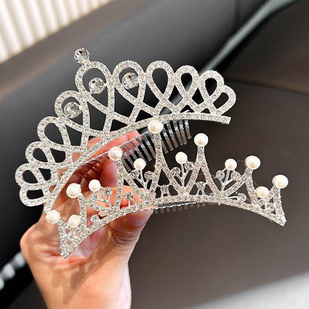 Crown Hair Comb Princess Pearl - Cute As A Button Boutique