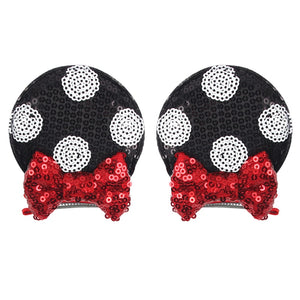 Ears Bow Hair Clips - Cute As A Button Boutique