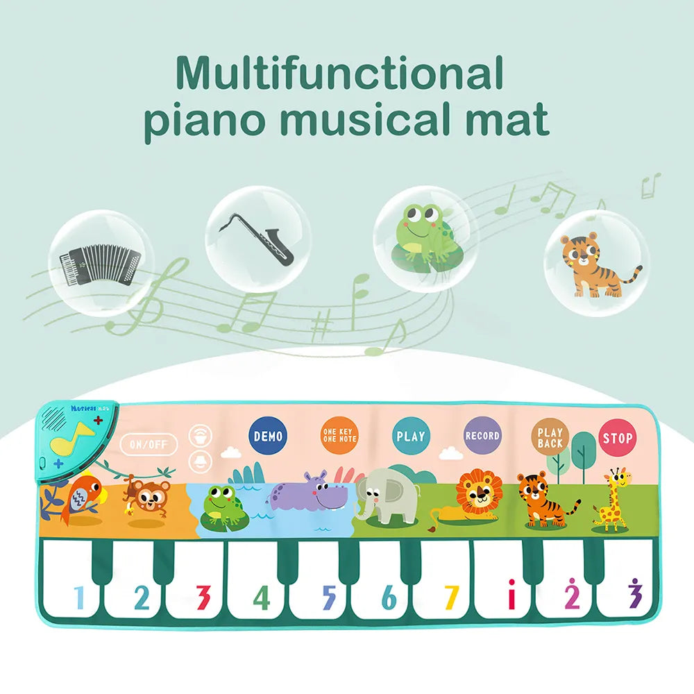 Coolplay 110x36cm Musical Piano Mat for Kids Toddlers Floor Keyboard Mat Educational Toys