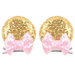 Ears Bow Hair Clips - Cute As A Button Boutique