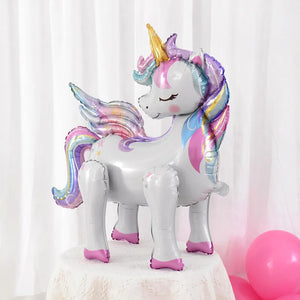 Large Standing Unicorn Foil Balloons for Kids Girls Unicorn Birthday Party Decoration - Cute As A Button Boutique