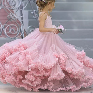 Pink Kids Flower Girl Dresses Tiered Skirts Toddler Pageant Gowns Tulle Beaded First Communion Wears
Prom, Bat Mitzvah, Quinceanera, once in a lifetime dress - Cute As A Button Boutique