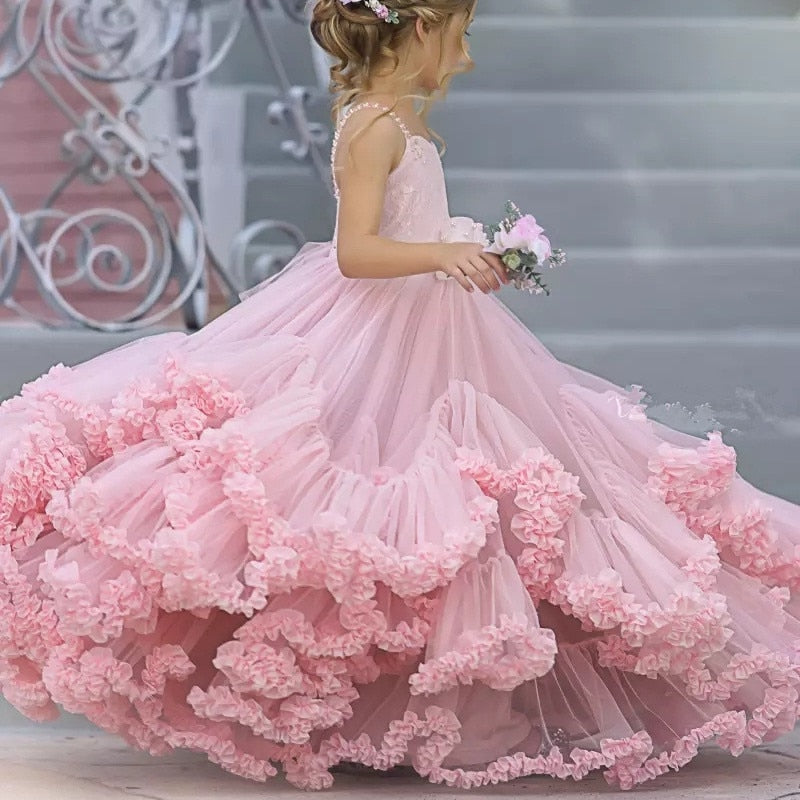 Pink toddler flower girl dresses on sale