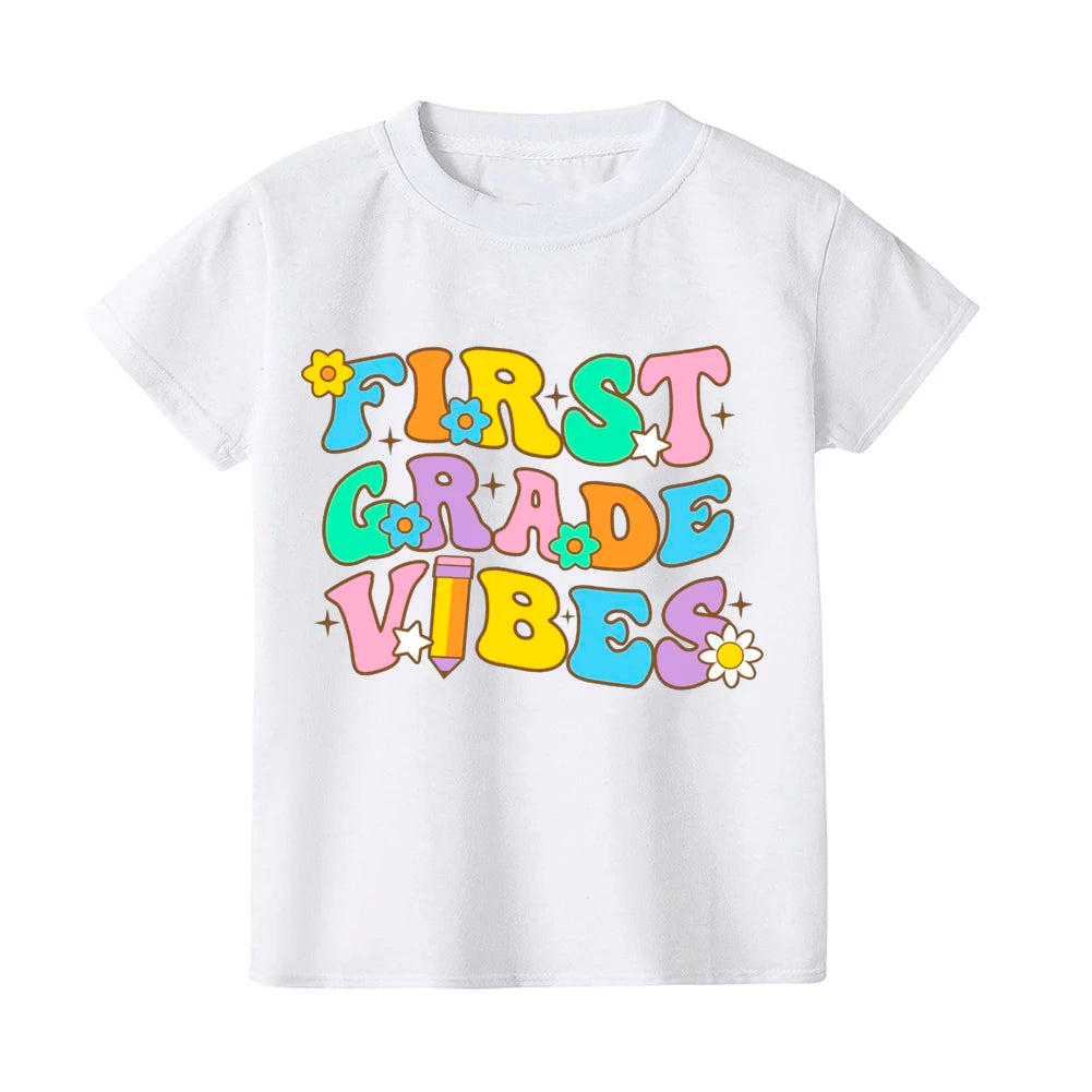 Hello First Grade Kids T-Shirt Children Back To School Shirt