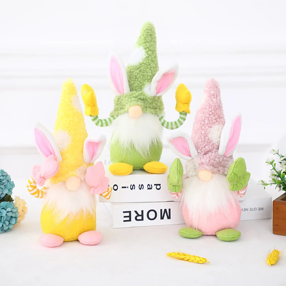 New Easter Gnome Rabbit Doll Handmade Home Decoration