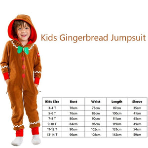 Unisex Girls Boys Gingerbread Jumpsuit Kids Cute Cookie Onesie Christmas - Cute As A Button Boutique