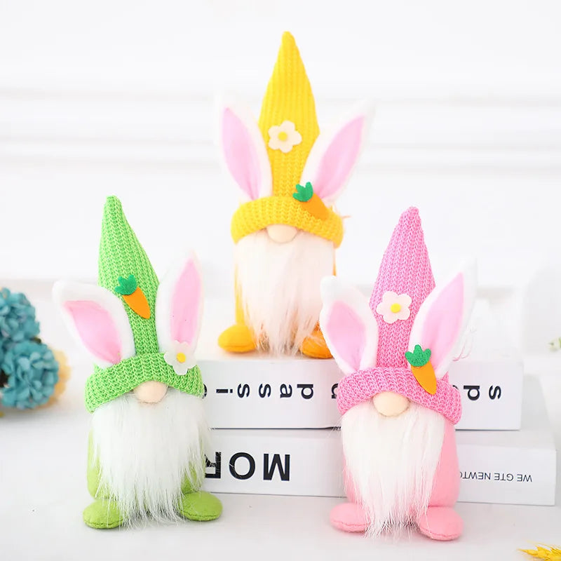 New Easter Gnome Rabbit Doll Handmade Home Decoration