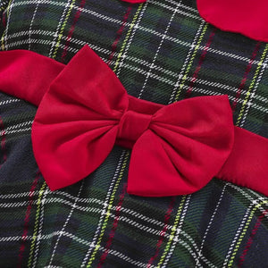 Baby Girl Princess Plaid Tutu Dress Bow Christmas Baby Clothes 1-7Y - Cute As A Button Boutique