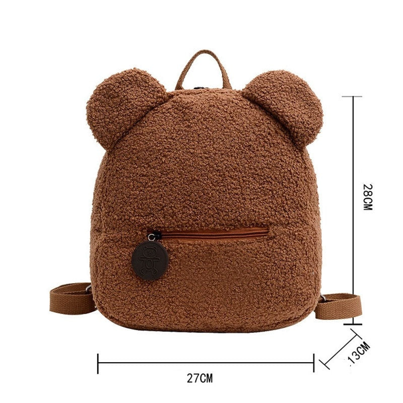 Cute Bear Pattern Backpack Plush - Cute As A Button Boutique