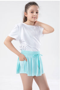 Girls Flowy Shorts Butterfly Shorts With Pocket 2-in-1 Athletic Shorts For Kids Active Workout Sports Tennis 3-15 Years - Cute As A Button Boutique