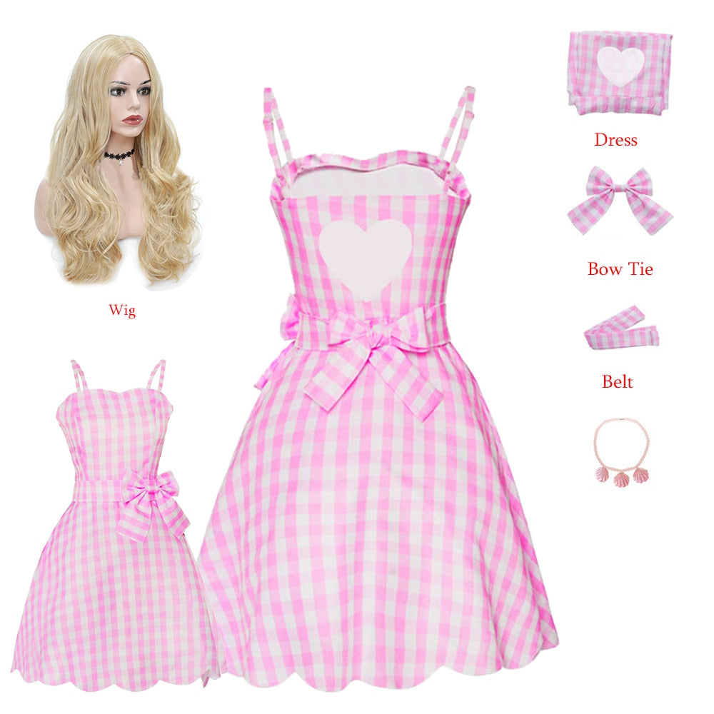 New Movies Halloween Girls Barbie Costume Party Vintage Pink Clothing Set - Cute As A Button Boutique