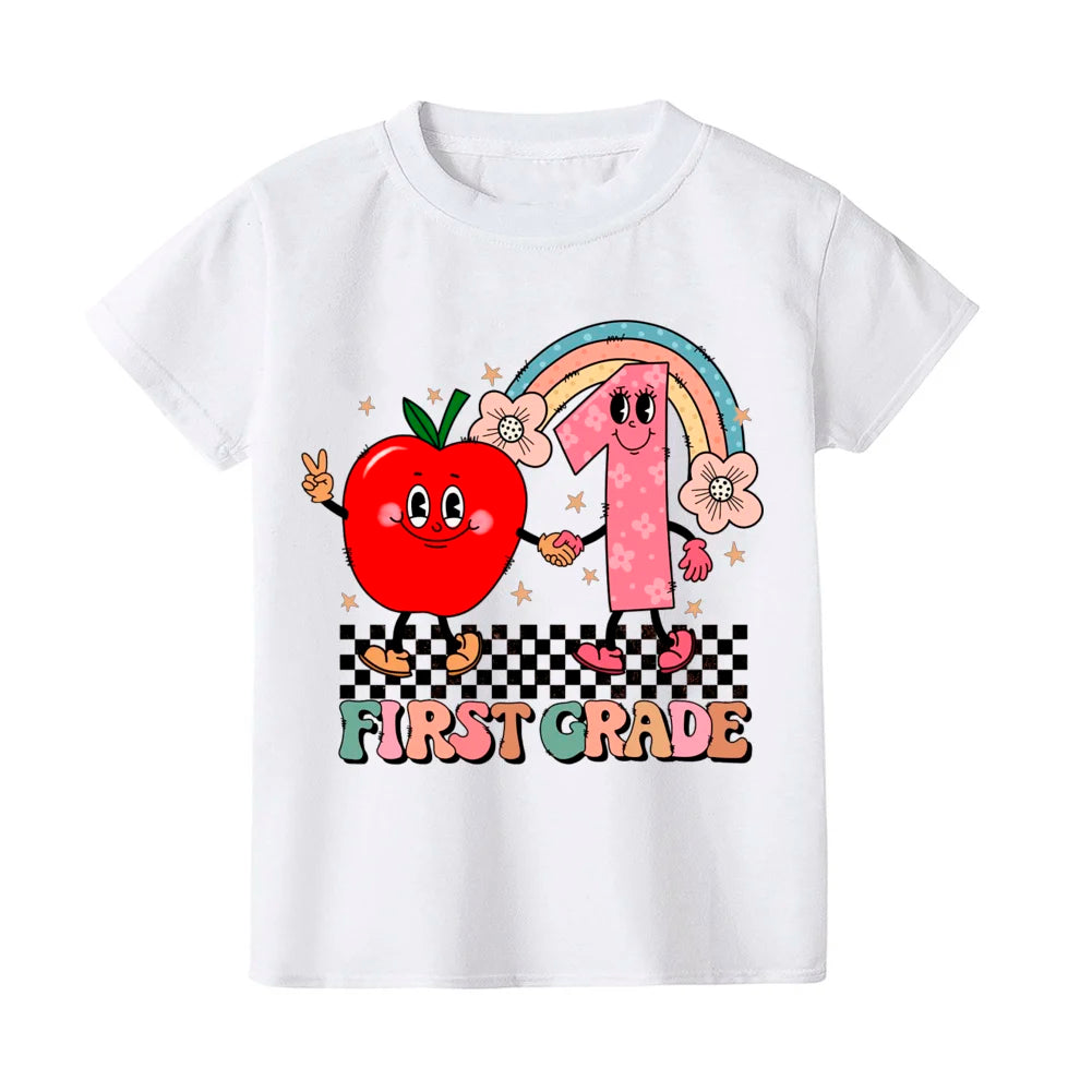 Hello First Grade Kids T-Shirt Children Back To School Shirt