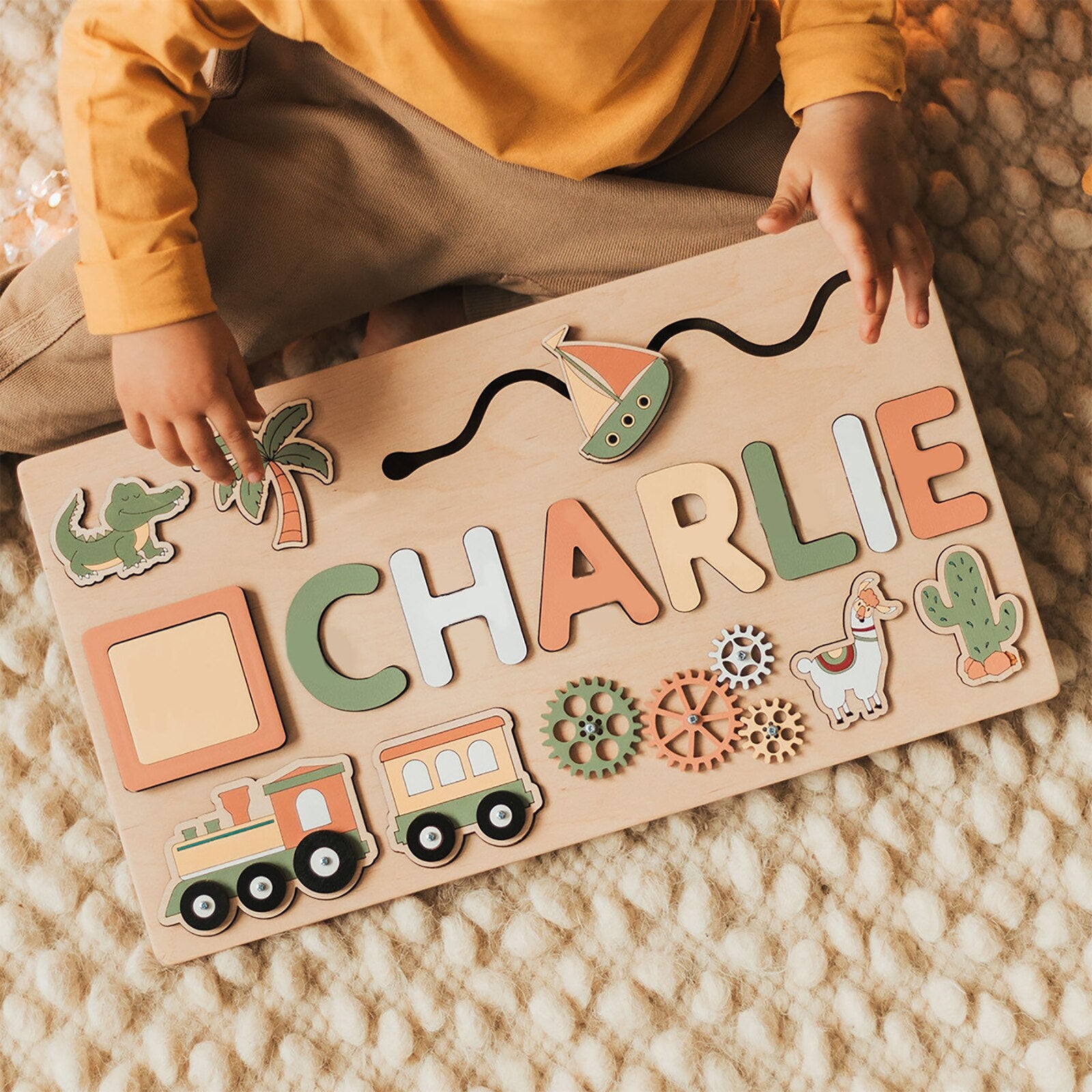 Name Puzzle for Kids Personalized Baby Gifts - Cute As A Button Boutique