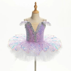 Children Ballet Skirt Girl Pop Sequin Dress Ballet Tutu Performance Clothes - Cute As A Button Boutique