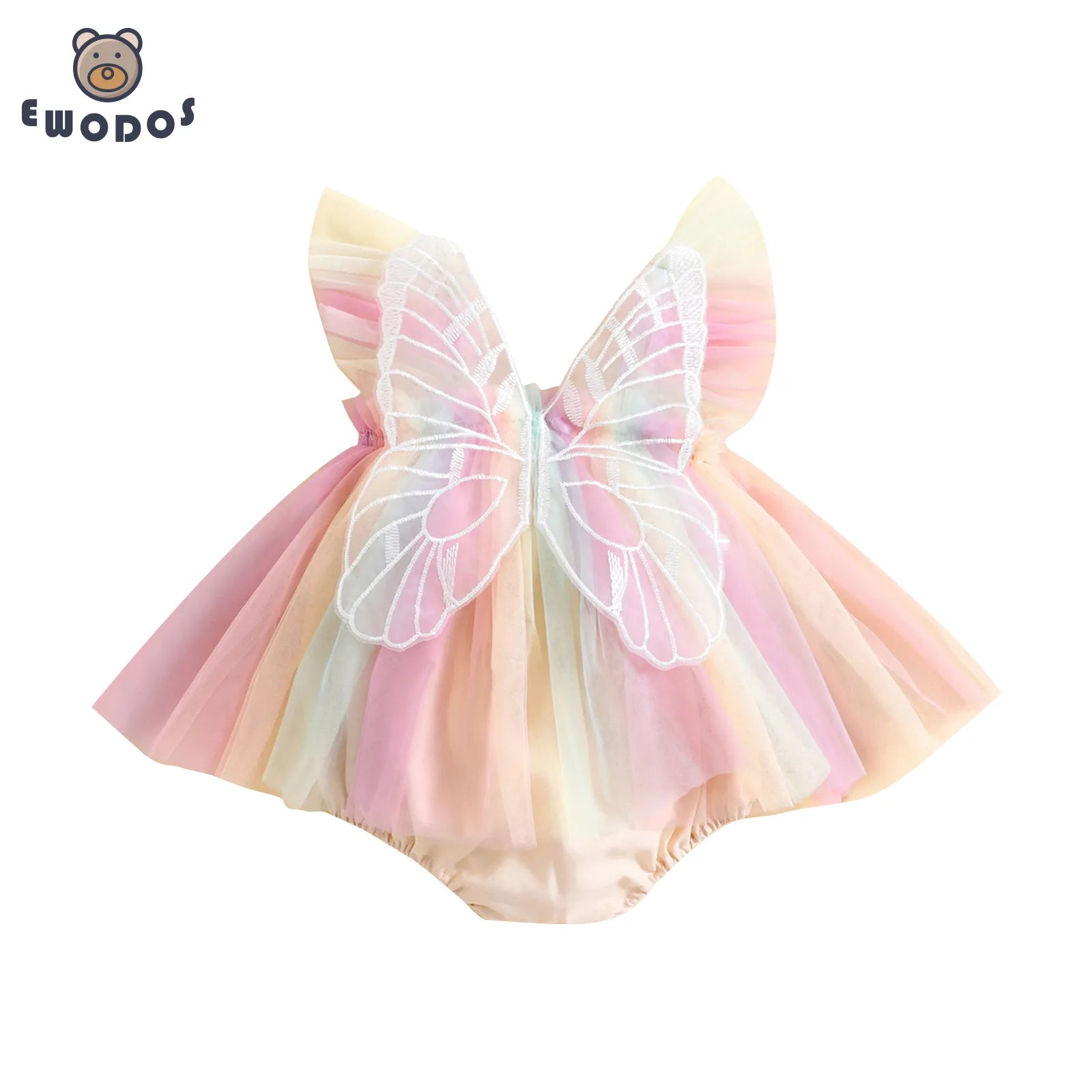 Infant Girls Bodysut Dress Butterfly Wing