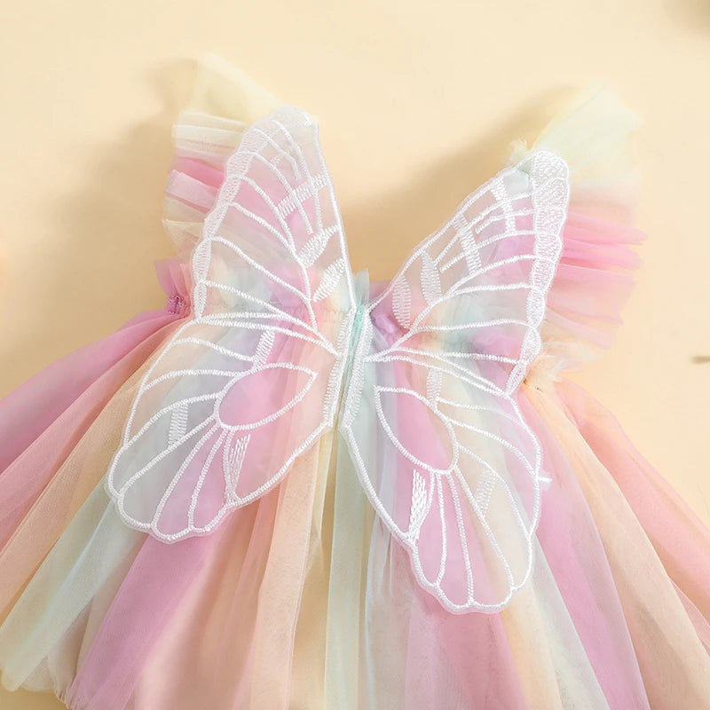 Infant Girls Bodysut Dress Butterfly Wing